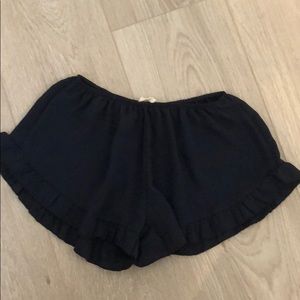 BRANDY MELVILLE NAVY BLUE FLOWY SHORTS